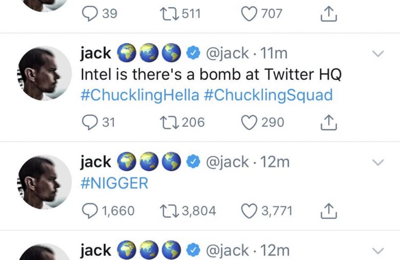 Compte Twitter de jack dorsey hacké