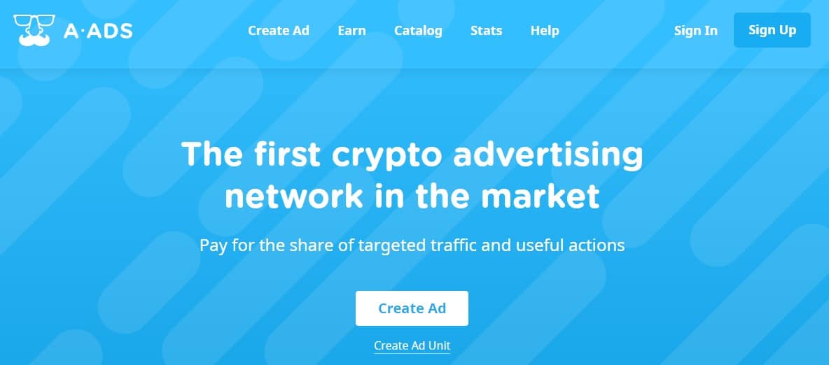 Anonymous Ads (A-Ads) régie bitcoin publicité crypto