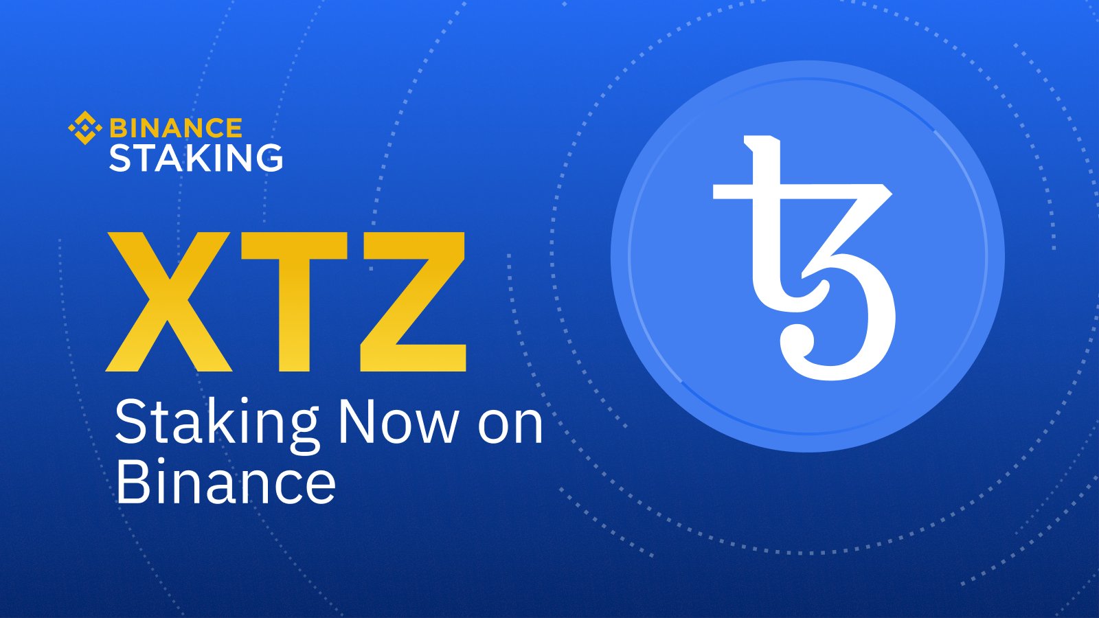Binance ajoute le staking de la cryptomonnaie Tezos XTZ à sa plateforme de staking