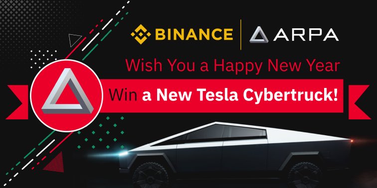 Binance et la cryptomonnaie Arpa font gagner un Cybertruck Tesla pour le nouvel an 2020