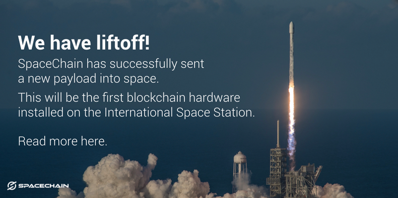 SpaceChain a envoyé un portefeuille blockchain à la Station spatiale internationale dans une fusée Falcon 9