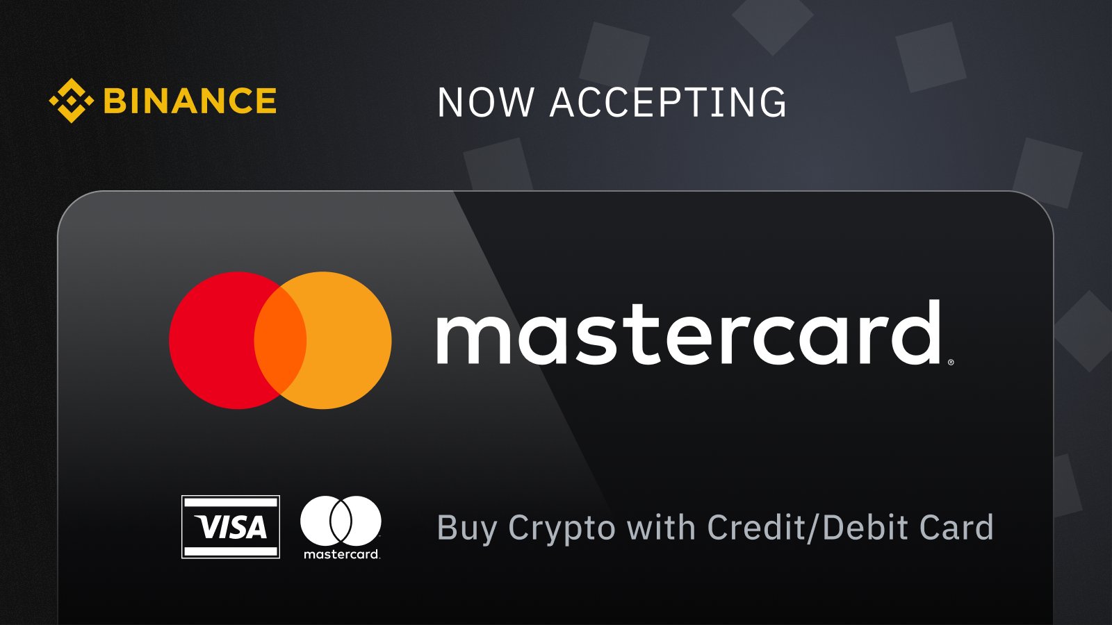 Il est désormais possible d'acheter du Bitcoin sur Binance avec une carte bancaire Mastercard