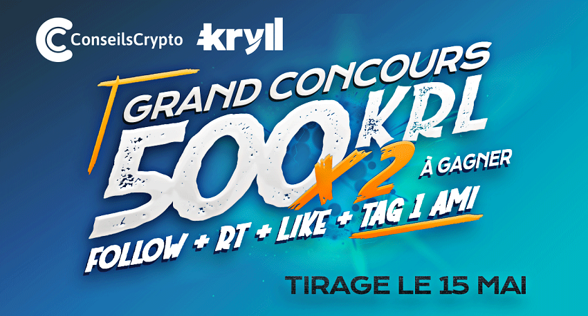 Concours ConseilsCrypto.com sur Twitter 1000 jetons KRL à gagner