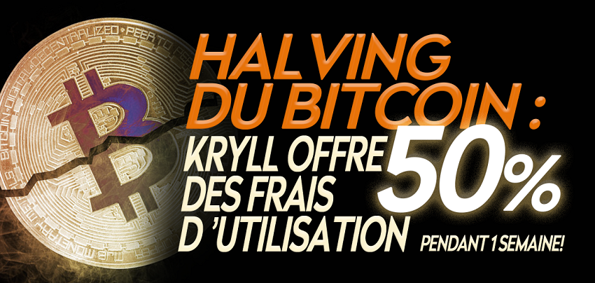 Pour fêter halving Bitcoin, Kryll offre 50% de réduction sur les frais d
