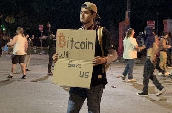 Bitcoin dans les manifestations pour george floyd aux etats unis