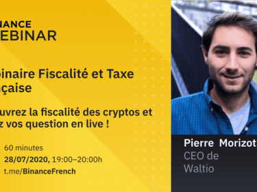 Binance organise un webinar fiscalité bitcoin française et impôts cryptomonnaies en 2020