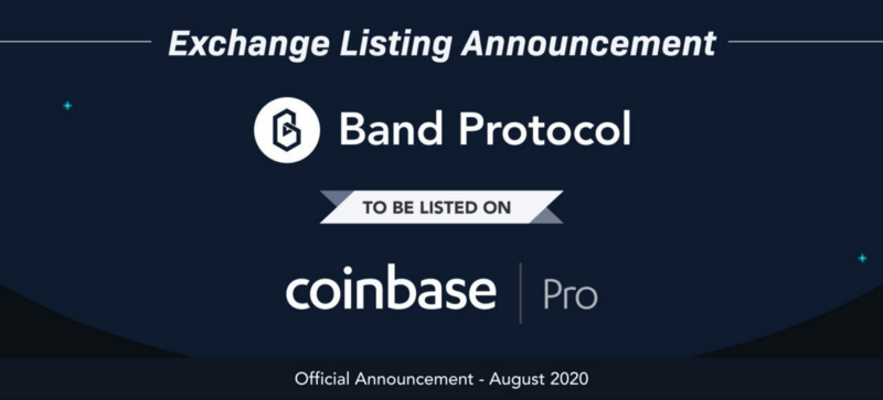 Band Protocol arrive sur Coinbase Pro