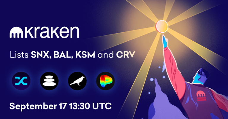 L'échange bitcoin Kraken liste les jetons DeFi Synthetix (SNX), Balancer (BAL), Curve (CRV) et Kusama (KSM)