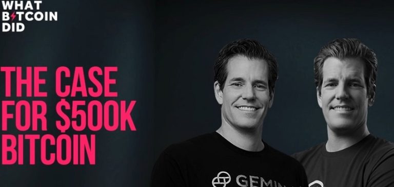 Un prix de Bitcoin à 500 000$ au minimum prédisent Tyler et Cameron Winklevoss