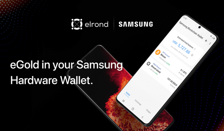 La cryptomonnaie eGold Elrond va pouvoir être stockée dans les smartphones équipés du Samsung Blockchain Wallet