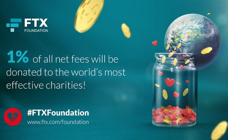 L'échange crypto FTX va reverser 1% des frais de trading à des associations caritatives