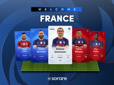 Alors que débute l'Euro 2020, l'équipe de France de football débarque sur le jeu blockchain Sorare