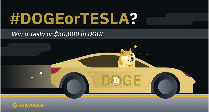 CZ, le PDG de Binance, offre une voiture Tesla personnalisée DOGE et 50 000 dollars en jetons Dogecoin