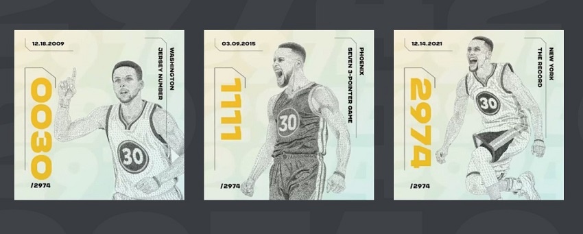 La star de basketball NBA Stephen Curry lance ses premiers NFT, la Collection 2974