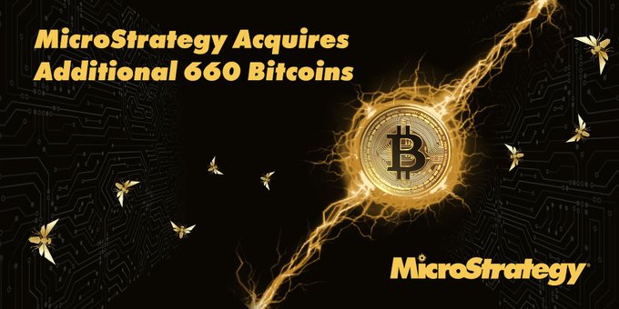 Malgré un cours Bitcoin incertain, MicroStrategy reste optimiste et achète 660 BTC supplémentaires pour 25 millions de dollars