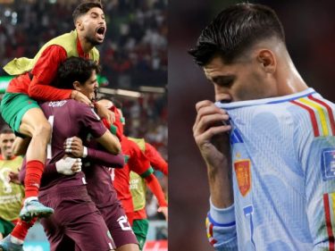 a défaite de l'équipe de football d'Espagne face au Maroc en 8e de finale de la Coupe du monde 2022