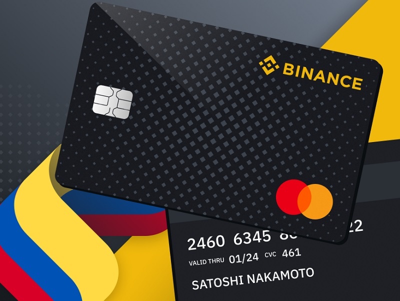 Binance lance une carte bancaire crypto en Colombie permettant d'effectuer des achats avec les cryptomonnaies Bitcoin BTC, Ethereum (ETH), ADA, DOT, SOL, SHIB, XRP, MATIC, LINK et stablecoins
