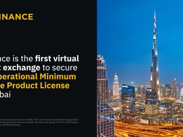 Binance annonce être le premier échange crypto a obtenir une licence MVP opérationnelle à Dubaï pour exploiter des services d'échange d'actifs virtuels