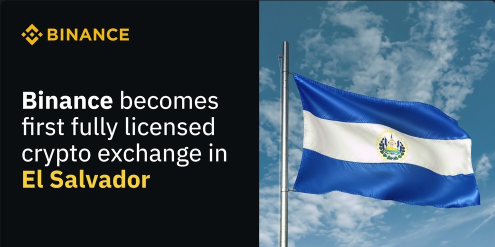 Binance (BNB) a obtenu une licence de fournisseur de services Bitcoin et crypto au Salvador