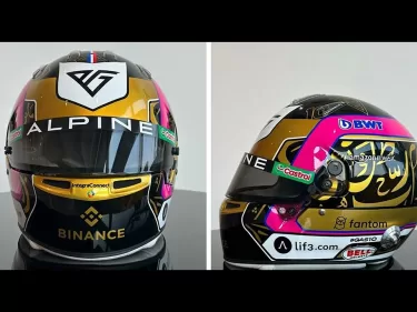 Binance a dévoilé le design du casque F1 Alpine que le pilote de Formule 1 Pierre Gasly portera lors du Grand Prix d'Abu Dhabi