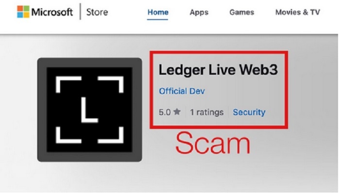 Une fausse application Ledger Live sur le Microsoft App Store a entraîné le vol de 800 000 dollars en Bitcoin (BTC)