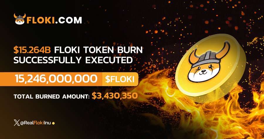 L'équipe du mème coin Floki a brûlé 15 milliards de jetons FLOKI