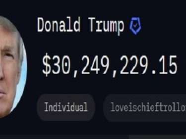 Donald Trump détient désormais plus 30 millions de dollars en cryptomonnaies sur son portefeuille crypto