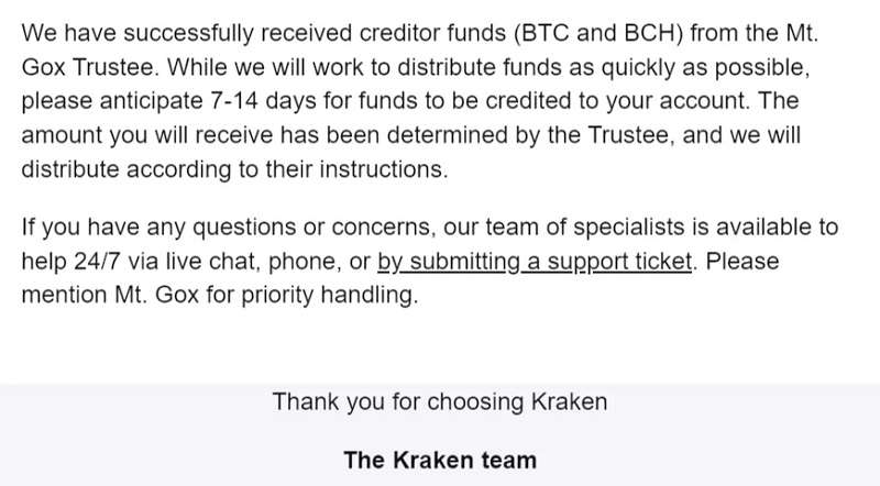 kraken rembourse bitcoin mt gox