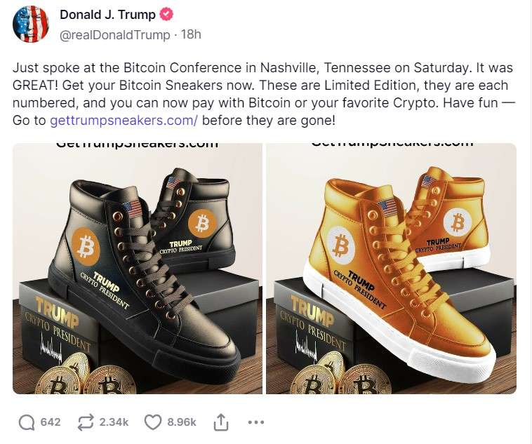 baskets Bitcoin trump