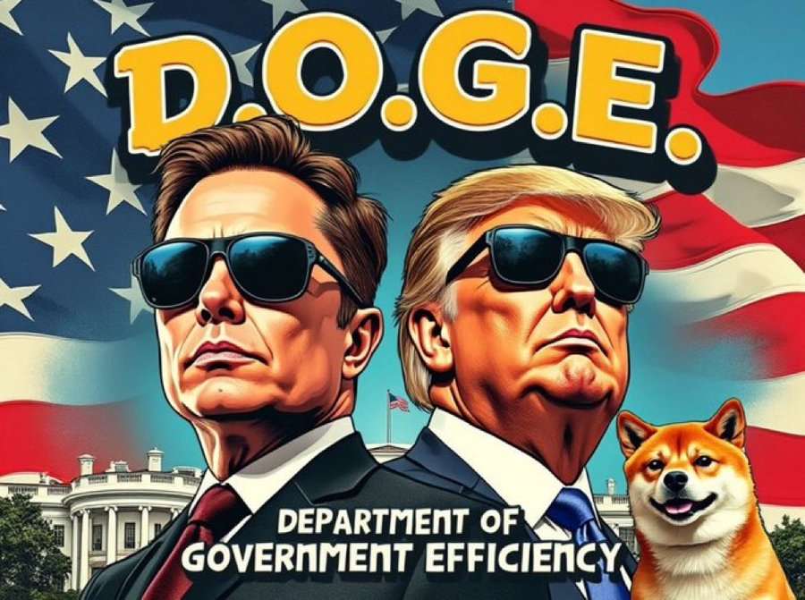 Elon Musk publie un nouveau tweet l’illustrant en compagnie de Donald Trump et du Dogecoin (DOGE)