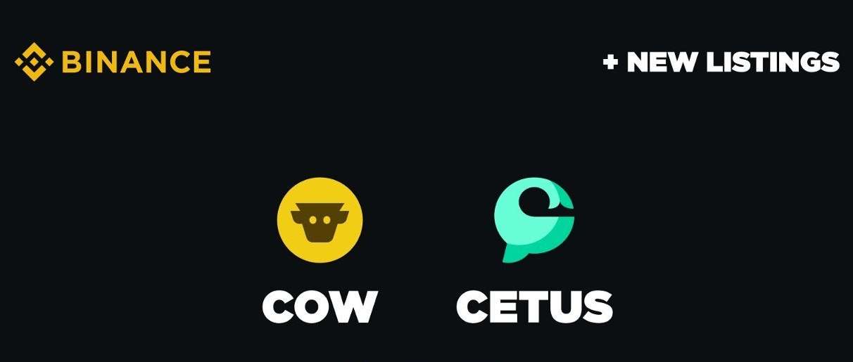 Binance a listé les cryptomonnaies Cow Protocol (COW) et Cetus Protocol (CETUS)